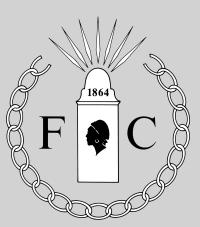 Freedmen's Cemetery Logo - This logo was designed by Alexandria Archaeology Assistant City Archaeologist, Dr. Steven Shephard, in 2006. The beautifully executed final drawing was made by Alexandria Archaeology volunteer, Mr. Andrew Flora, who made a few modifications. At the center of the logo is a headboard of the design seen in historic photographs of the Alexandria National Cemetery, established at the north end of Wilkes Street in 1862. These grave markers were supplied by the U.S. Army Quartermaster Department in Alexandria and records state that this department also supplied the headboards and coffins for Freedmens Cemetery. The pine boards were whitewashed and the plot number, and presumably, the name of the deceased, and possibly the date of death, were painted in black on the headboard. The number 1864 in the logo represents the year that the cemetery was established. The black silhouette of the African American woman in the center of the board is meant to represent the people, the Freedmen, who were buried at the cemetery. Civilian men, women and many children were buried here, along with African American soldiers of the United States Colored Troops. The rays radiating from the top of the headboard are meant to represent the light of freedom, as well as the souls of the Freedmen ascending into heaven and their final reward. The F and C are for Freedmen's Cemetery. The surrounding broken chain wreath symbolizes the severed bonds of slavery which resulted from the American Civil War which transformed Alexandria and the nation.